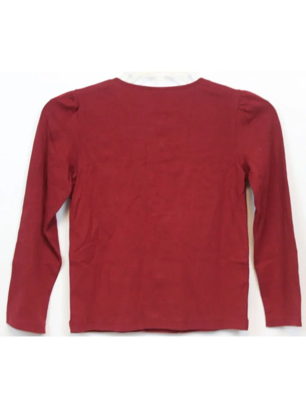 2006 Gymboree Family Portrait Dark Red T-shirt sz 7 Bows Sparkle Buttons Classic
